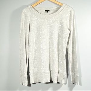 J. CREW sequined classic pullover sweater Sz SM